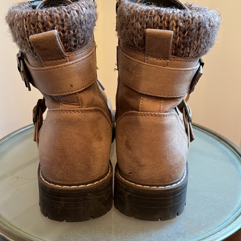 Womens Cliffs by White Mountain Marlee Faux Suede Combat & Lace Up Boot Size 9 - Picture 4 of 6
